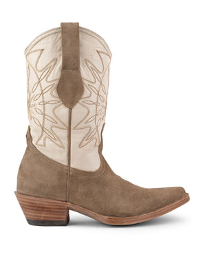 Santa Sofía Bota De Res y Gamuza Beige