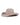 El San Marcos Texana Beige de Tucson Hats es un sombrero vaquero beige claro hecho de 100% lana, con ala ancha y corona arrugada, sobre fondo blanco.