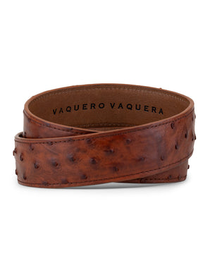 Cinturón Classico de Avestruz Pecan